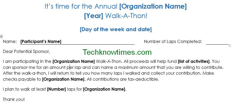 donation card template word
