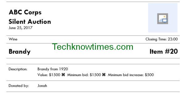 Silent Auction Bid Sheet Template Microsoft Word Microsoft Office Templates