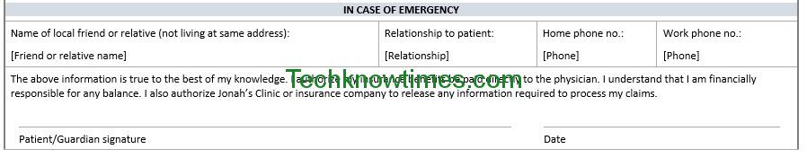 free new patient medical forms