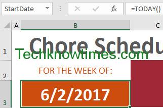 monthly chore chart template excel
