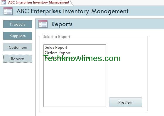 Access Templates Inventory Management